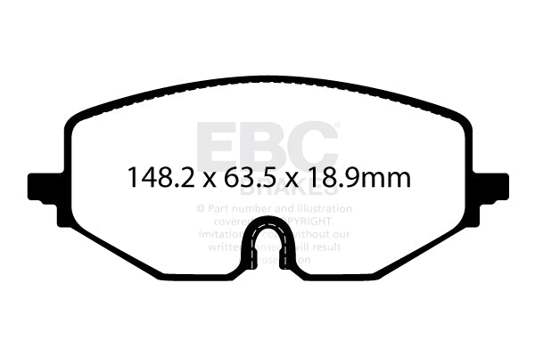 EBC Front Greenstuff Pads for Audi A3 8Y 1.0 T 30 110BHP 2020 DP22439