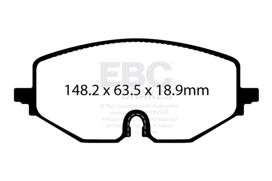EBC Front Greenstuff Pads for Audi A3 8Y 1.0 T 30 110BHP 2020 DP22439
