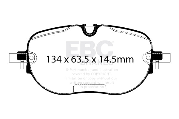 EBC Front Greenstuff Pads for Cupra Born Electric 204BHP 2021 DP22446