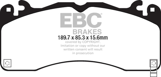 EBC Front Bluestuff NDX Pads for Ford Mustang (6th Generation) 5.0 416BHP 2015 DP53040NDX