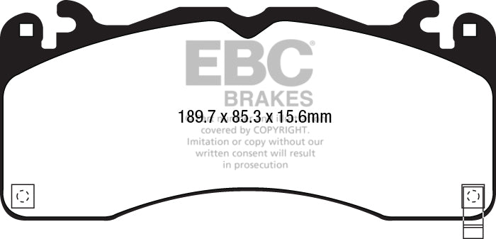 EBC Front Orangestuff Pads for Ford Mustang (6th Generation) 5.0 416BHP 2015 DP93040