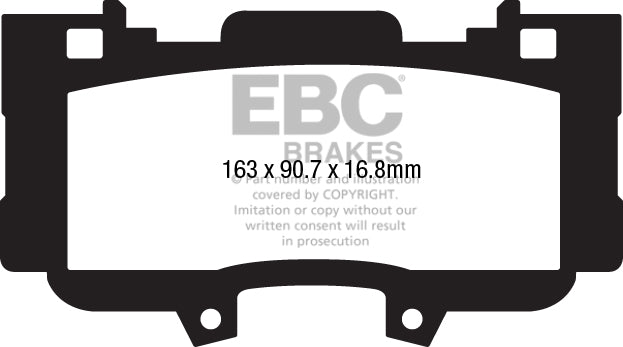 EBC Front Bluestuff NDX Pads for Ford Mustang (6th Generation) 2.3 T 317BHP 2015 DP53042NDX