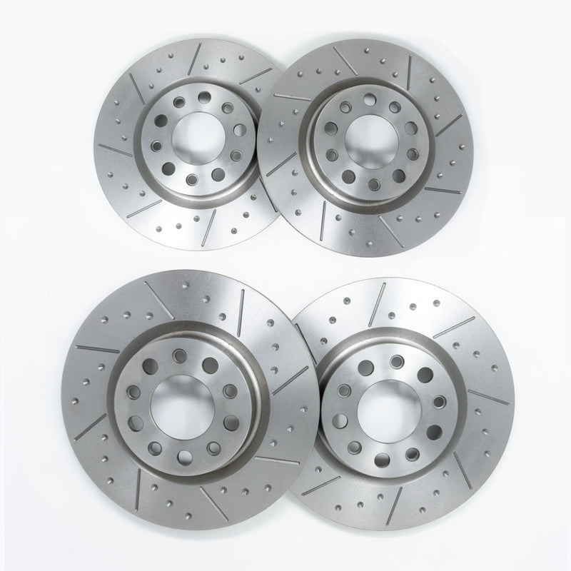MTEC Drilled Brake Discs & Pads Kit For Ford Fiesta ST180 ST200 2012+
