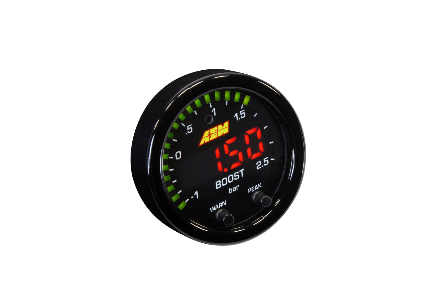 AEM X-Series Boost Pressure Gauge -30 inHg to 35psi Gauge - 30-0306