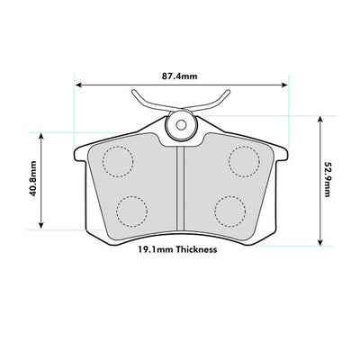 PBS ProRace Rear Brake Pads for Renault Megane RS Mk2 225 R26, Mk3 250 265 275 1192PR