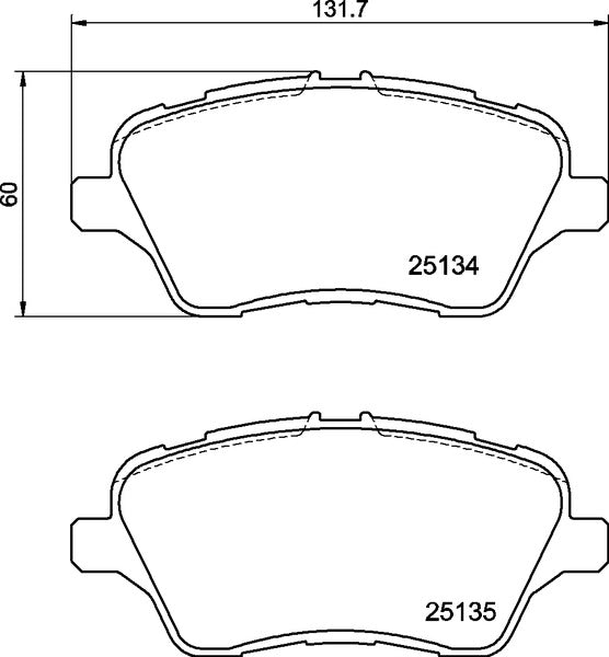 Mintex M1144 Front Racing Brake Pads for Ford Fiesta Mk7 ST 180 200