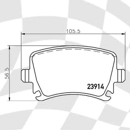 Mintex M1144 Rear Racing Brake Pads for Seat Leon Cupra 5F MDB2580