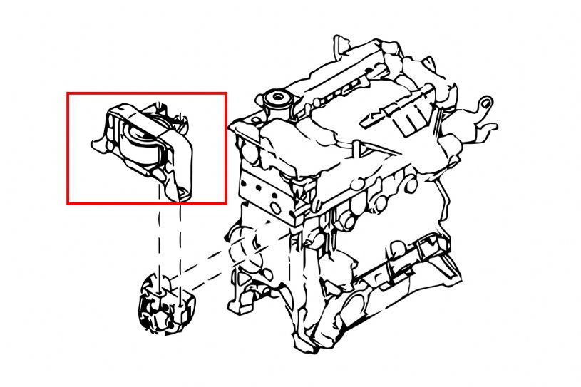 Hardrace Right Hand Side Engine Mount for Ford Focus Mk2 Mk3, Mazda 3 & 5 - 6663