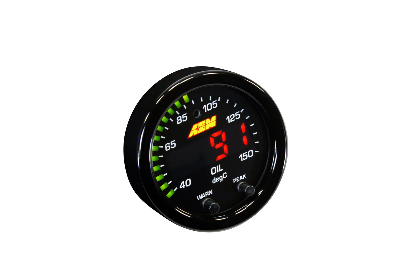 AEM X-Series Oil Temperature Gauge 100 to 300F / 40 to 150C - 30-0302