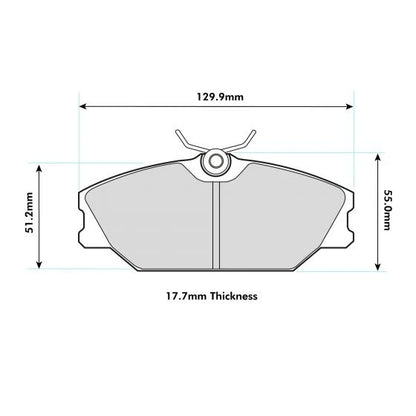 PBS ProTrack Front Brake Pads for Renault Clio RS Mk2 172 182