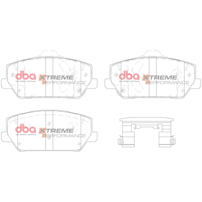 DBA Xtreme Performance Front Brake Pads for Hyundai I30 N DB15012XP