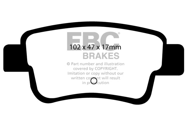 EBC Rear Yellowstuff Brake Pads for Vauxhall Corsa D VXR OPC DP41599R