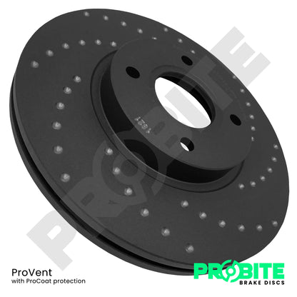 Probite 312mm Front Brake Discs for Skoda Octavia vRS Mk1 1.8T & Fabia vRS Mk1