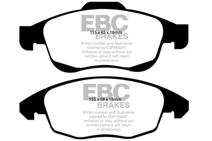 EBC Front Ultimax Brake Pads for Citroen Berlingo, C4 Picasso, DS4, DS5 DP1959