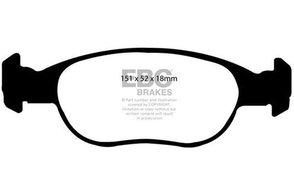 EBC Front Greenstuff Brake Pads for Fiat Punto 1.2 1.9 1999-2003 DP21141