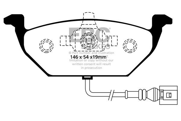 EBC Front Greenstuff Brake Pads for Audi A1, A2, A3 8P, Seat Ibiza, Leon DP21329