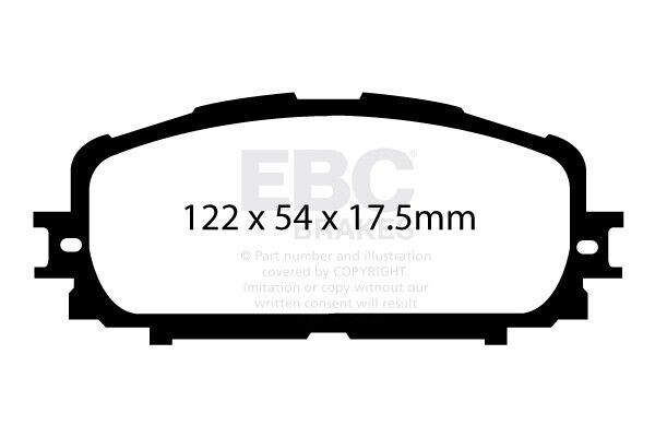 EBC Front Greenstuff Brake Pads for Toyota Yaris 1.0 1.3 1.8 2005-2019 DP21897