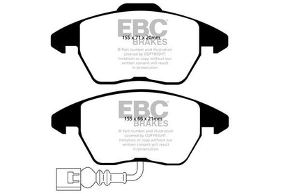 EBC Front Yellowstuff Pads for Audi S1 8X 2.0 TFSI 5x112 PCD DP41945R