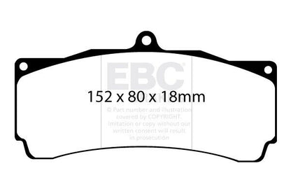 EBC Front Orangestuff Brake Pads for K-Sport 330mm 356mm 8 Pot Calipers DP9006
