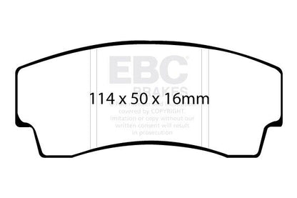 EBC Rear Yellowstuff Brake Pads for Lotus Esprit 350 300 2.2 3.2, Noble M12 DP4008R