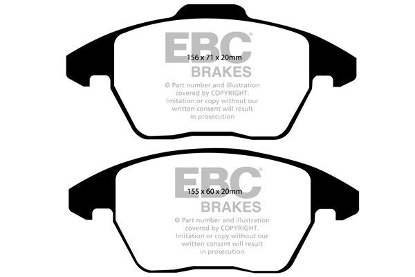 EBC Front Ultimax Brake Pads for Audi A1, A3 8P, Seat Ibiza, Leon, Skoda Octavia