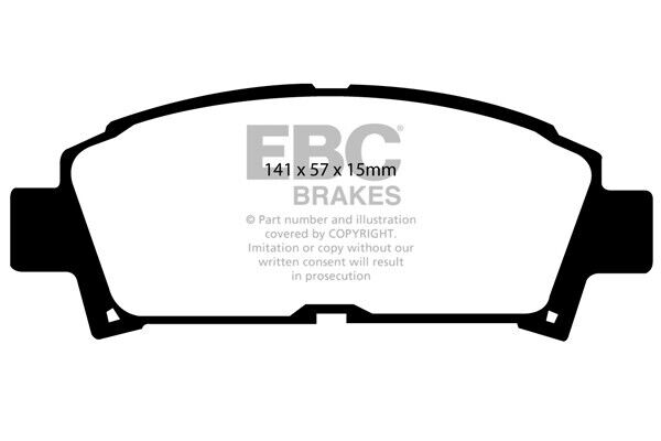 EBC Front Greenstuff Brake Pads for Toyota Avensis 2.0 1.6, Carina 2.0, MR2 2.0T DP2995