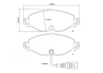 Brembo HP2 / HP2000 Front Brake Pads 07.B314.93-HP2