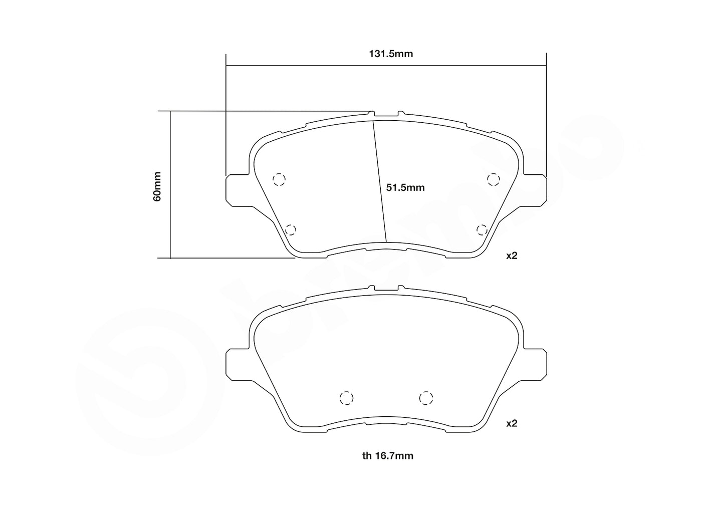 Brembo HP2 / HP2000 Front Brake Pads 07.D435.70-HP2