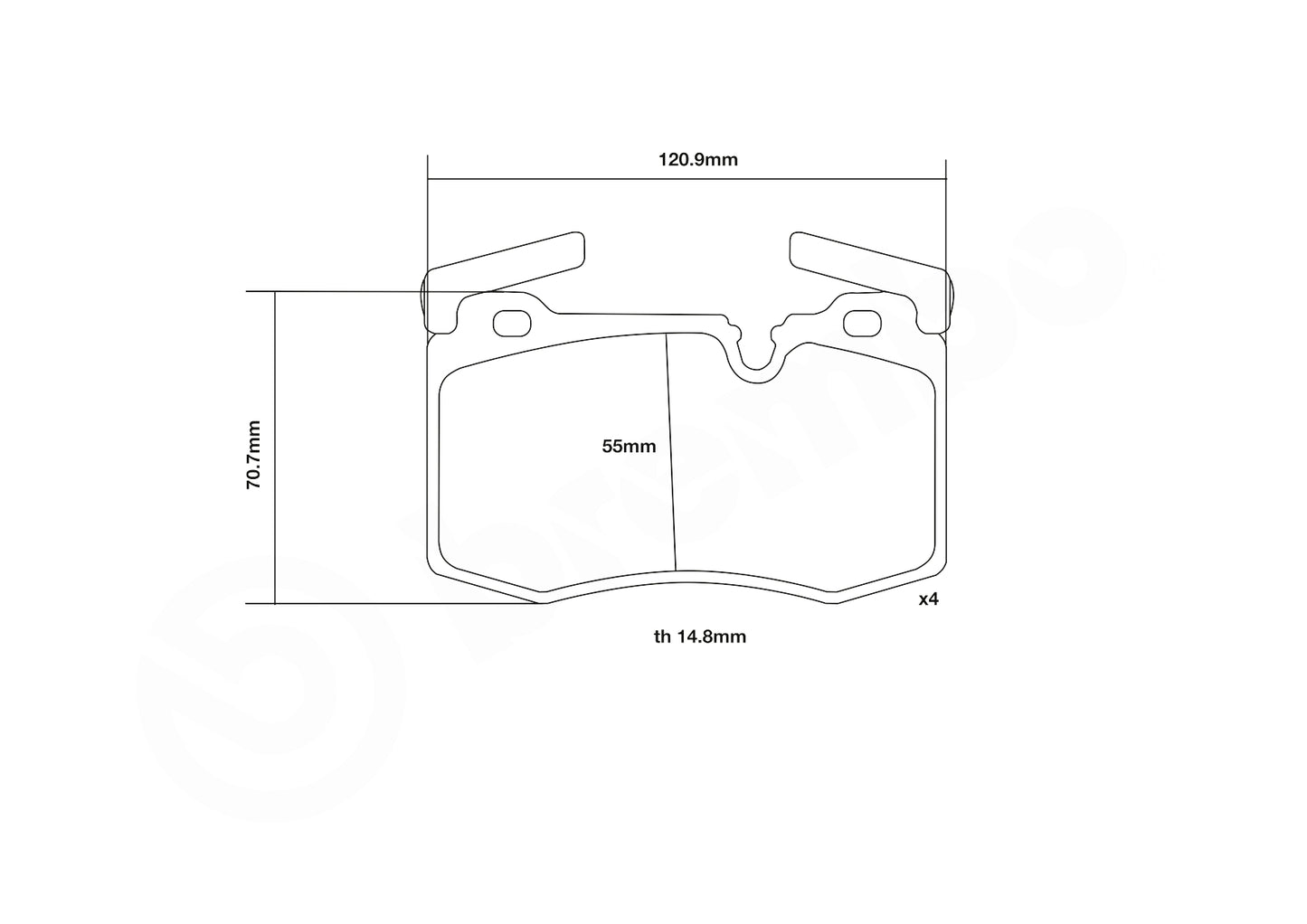 Brembo HP2 / HP2000 Front Brake Pads 07.B314.74-HP2