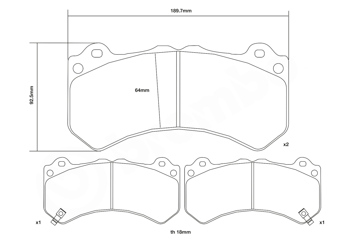 Brembo HP2 / HP2000 Front Brake Pads 07.B314.72-HP2