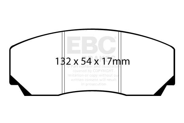 EBC Front Bluestuff NDX Pads for Aston Martin DB7 3.2 SC 385BHP 1997 DP5002NDX