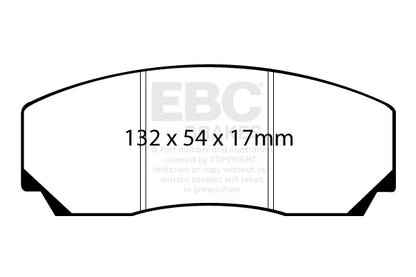 EBC Front Bluestuff NDX Pads for Aston Martin DB7 3.2 SC 385BHP 1997 DP5002NDX