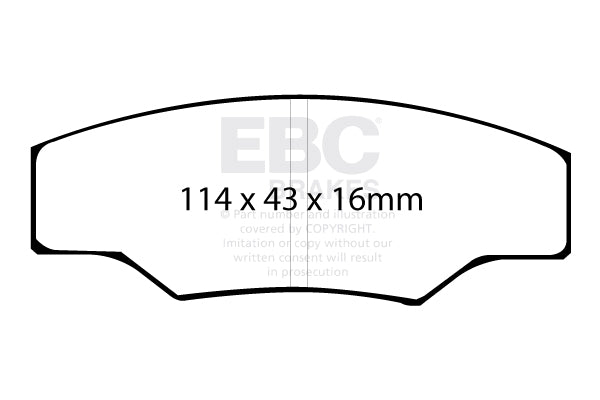 EBC Front Bluestuff NDX Pads for Caterham 7 620 2.0 SC BHP 2013 DP5003NDX
