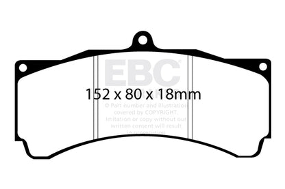 EBC Front Bluestuff NDX Pads for Subaru Impreza Cosworth 2.5 T 395BHP 2010 DP5005NDX