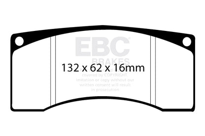 EBC Front Orangestuff Pads for Mitsubishi Lancer Evo 8 FQ-400 2.0 T 400BHP 2004 DP9016