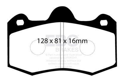 EBC Front Orangestuff Pads for Lotus Evora 3.5 280BHP 2009 DP9036