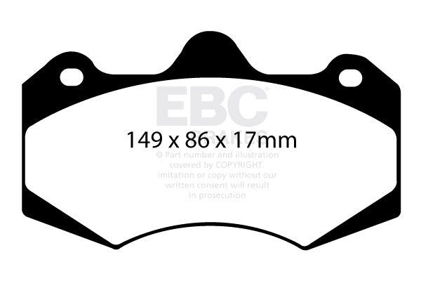 EBC Front Bluestuff NDX Pads for Aston Martin Vanquish 5.9 460BHP 2001 DP5042NDX