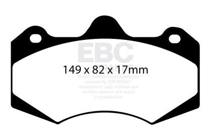 EBC Front Orangestuff Pads for Mclaren MP412C 3.8 Twin T 600BHP 2011 DP9062