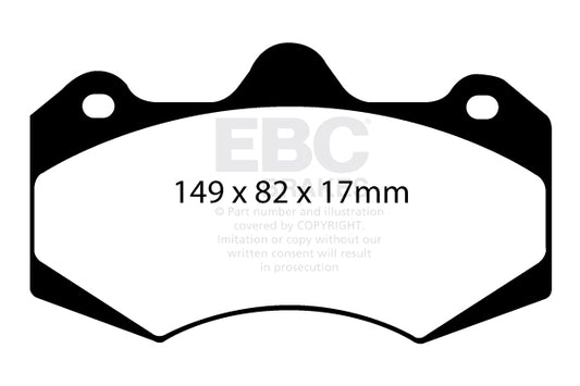 EBC Front Orangestuff Pads for Mclaren MP412C 3.8 Twin T 600BHP 2011 DP9062