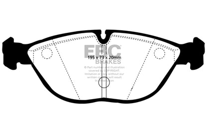 EBC Front Redstuff Pads for Audi TT quattro 8N 1.8 T 237BHP 2005 DP31035C