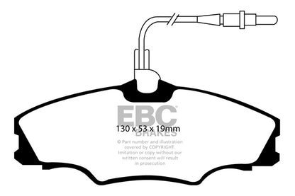 EBC Front Yellowstuff Pads for Peugeot 406 1.6 BHP 1995 DP41049R