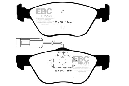 EBC Front Yellowstuff Pads for Alfa Romeo 145 1.7 Twin Spark BHP 1997 DP41061R