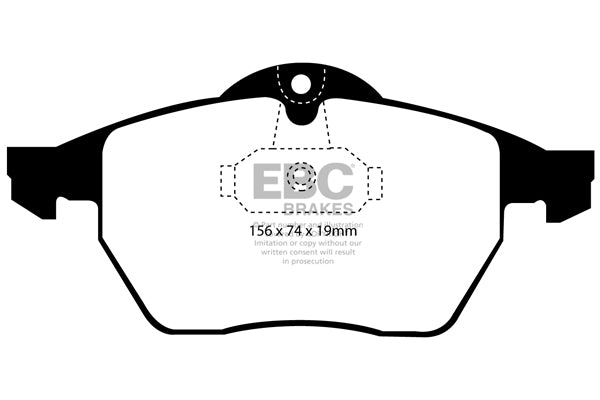 EBC Front Greenstuff Pads for Opel Calibra 2.0 T BHP 1995 DP21062