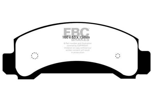 EBC Front Greenstuff Pads for Ford Explorer (USA) 4.0 BHP 1994 DP61085