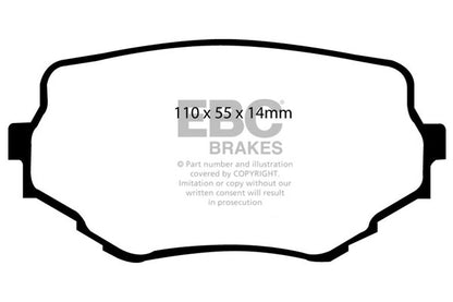 EBC Front Greenstuff Pads for Suzuki Grand Vitara T52 - 5 Door 2.0 BHP 1999 DP61099