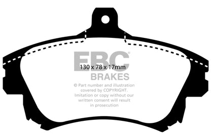 EBC Front Redstuff Pads for Volvo S40 1.8 BHP 1999 DP31139C