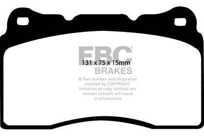 EBC Front Yellowstuff Pads for Tesla Model S AWD Electric BHP 2017 DP41210R