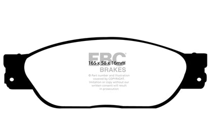 EBC Front Yellowstuff Pads for Jaguar SType 2.5 200BHP 2002 DP41220/2R