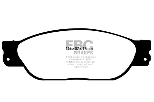EBC Front Yellowstuff Pads for Ford Thunderbird 3.9 BHP 2001 DP41220R