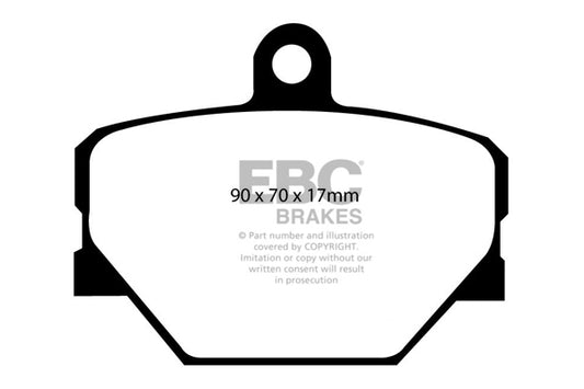 EBC Front Yellowstuff Pads for Smart CityCoupe 0.6 T BHP 1998 DP41287R